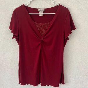 EK Design Red Blouse Size L